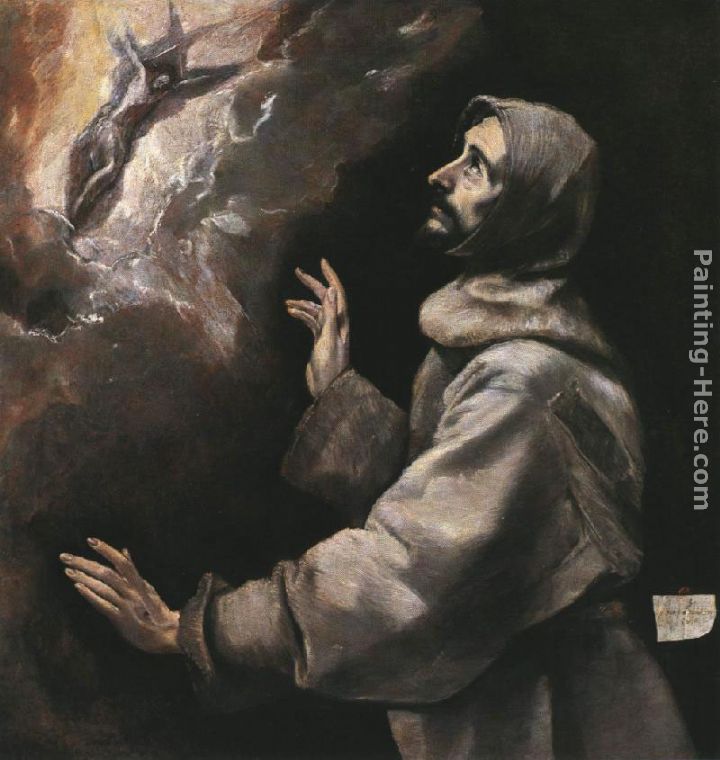 St. Francis Receiving the Stigmata painting - El Greco St. Francis Receiving the Stigmata art painting